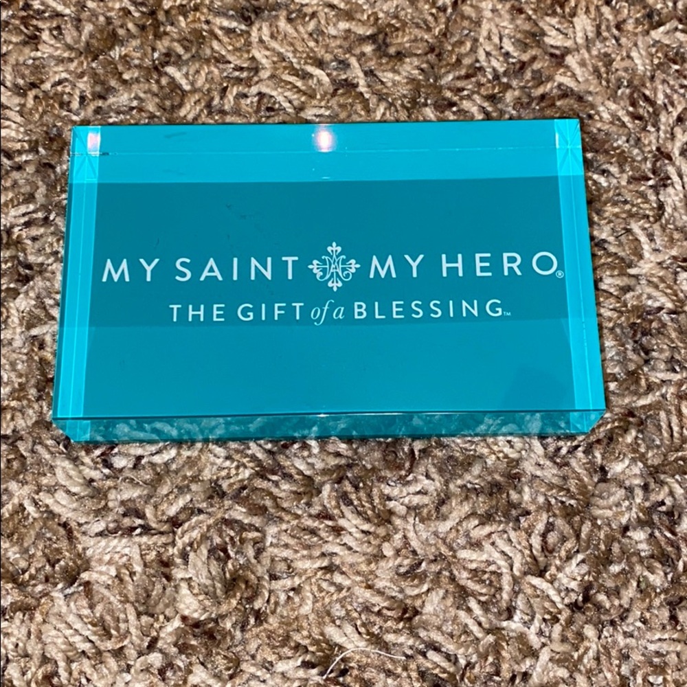 My Saint My Hero glass display Logo store RARE
